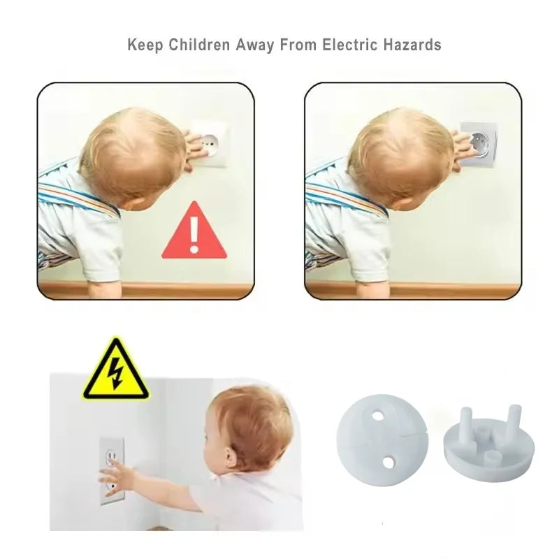 Baby Safety Socket Covers – 10-Pack Child-Proof Power Outlet Plug Protectors, EU