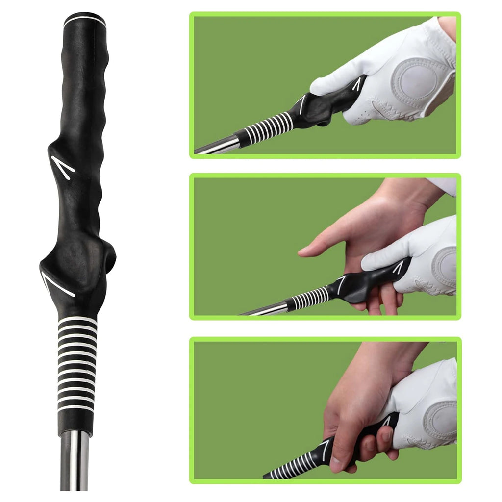 Golf Swing Trainer – Retractable Swing Training Aid with Click Feedback