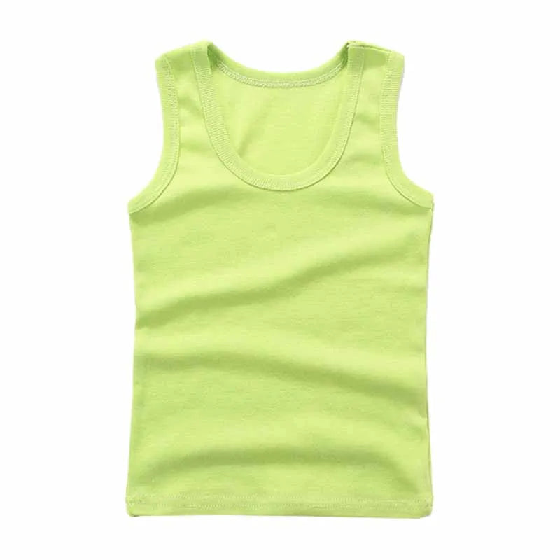 Kids Tank Top Vest – Cotton Sleeveless Undershirt Tees for Boys & Girls, 2-12Y