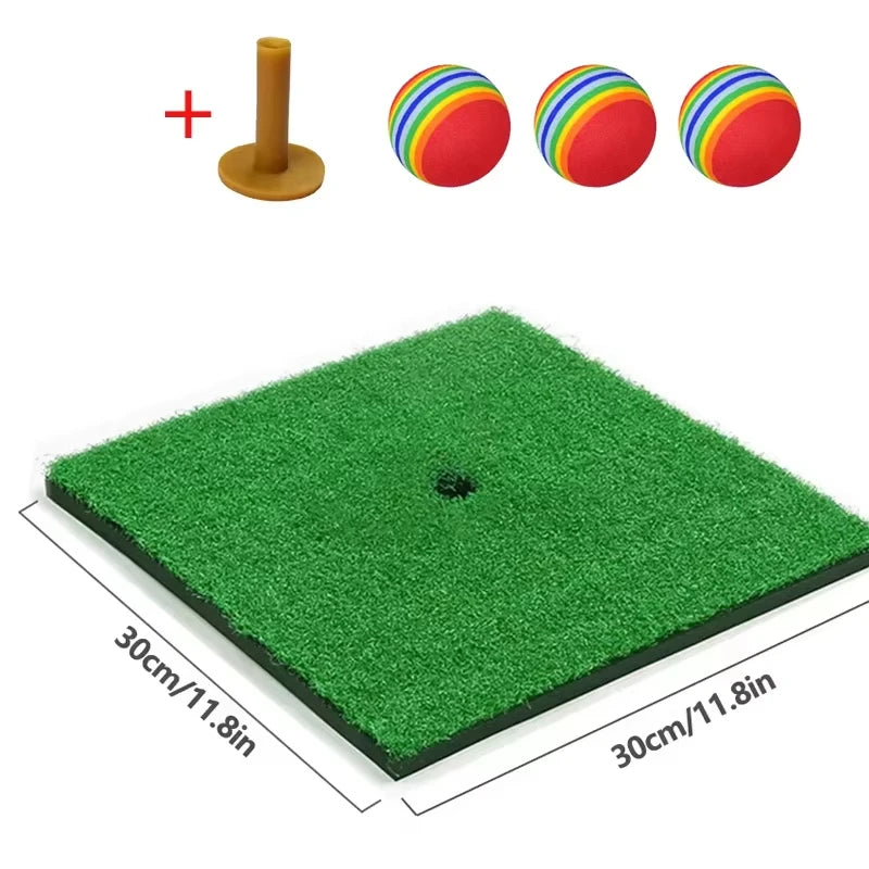 Mini Golf Hitting Mat – PGM Backyard Turf Practice Mat, 30x30cm
