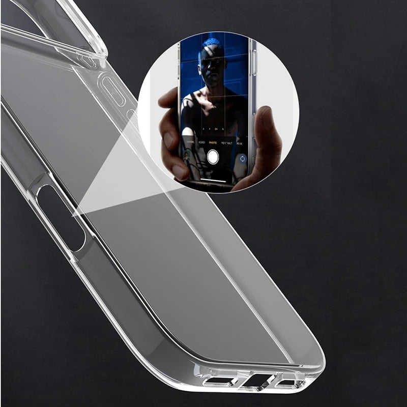 Clear iPhone Case – Transparent Soft TPU Silicone Cover for iPhone 17 Air & Pro Max