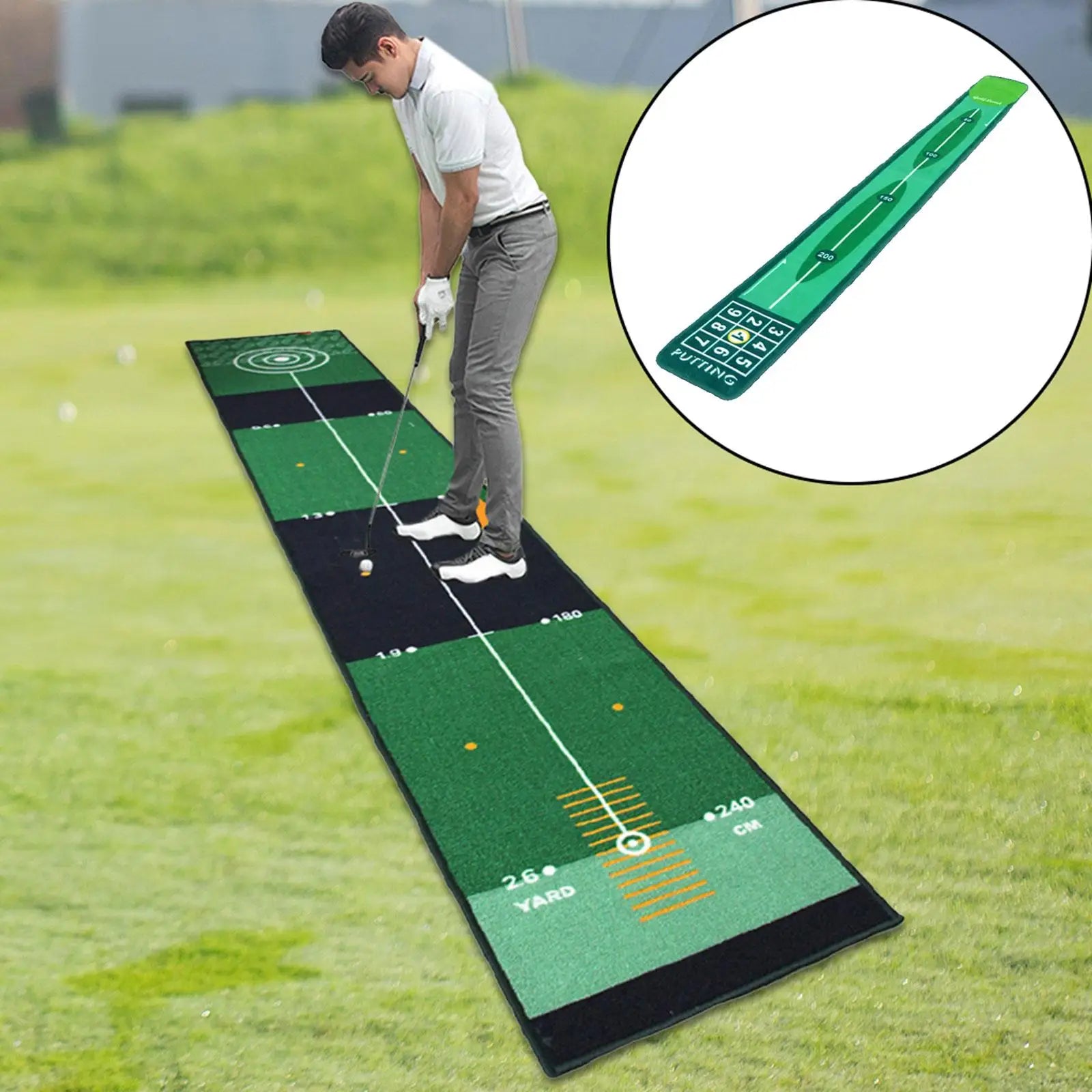 Golf Hitting Mat – Green Turf Practice Mat for Driving Range