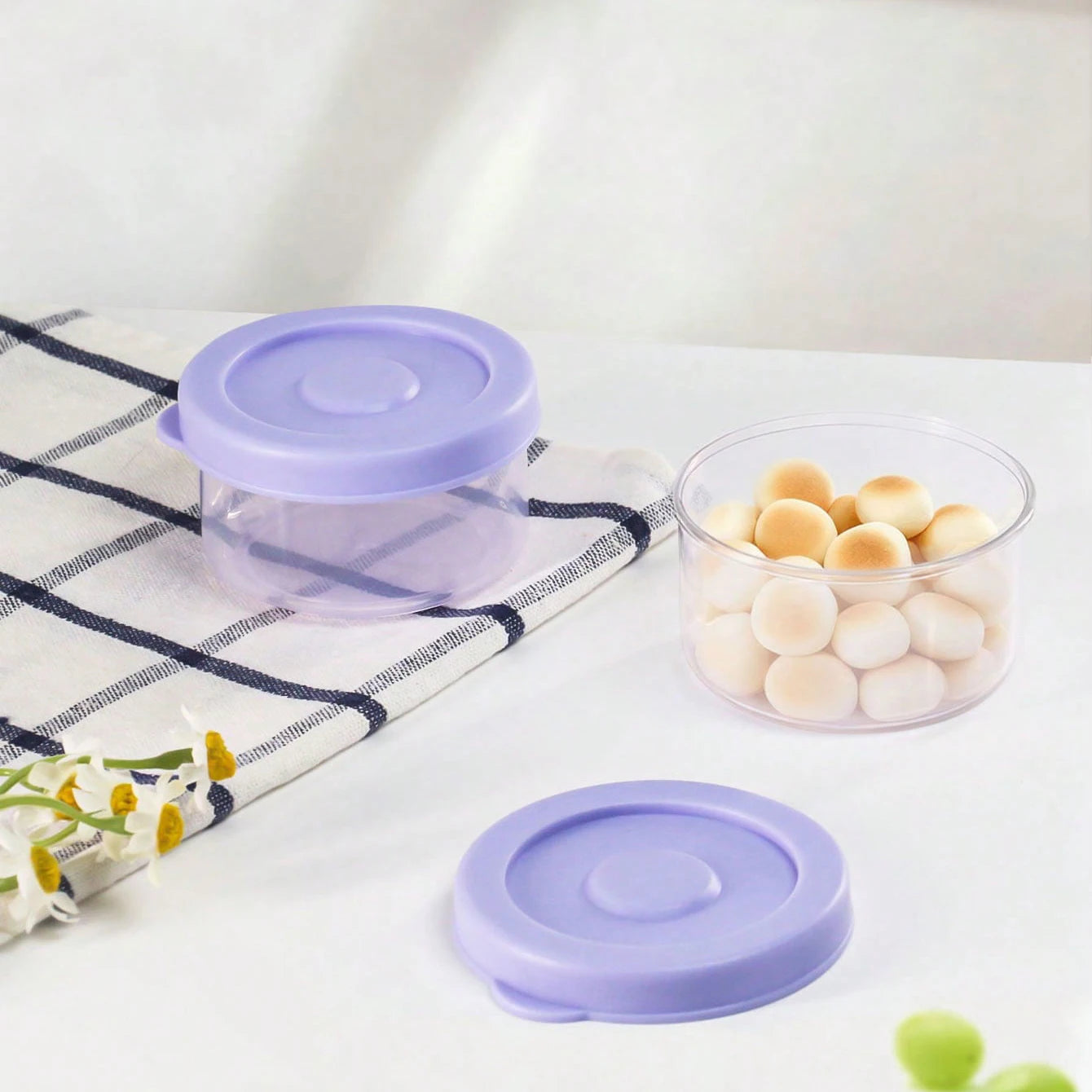 Baby Food Storage Containers – Leak-Proof Steamable PP Feeding Bowls, Stackable, 2/6-Pack