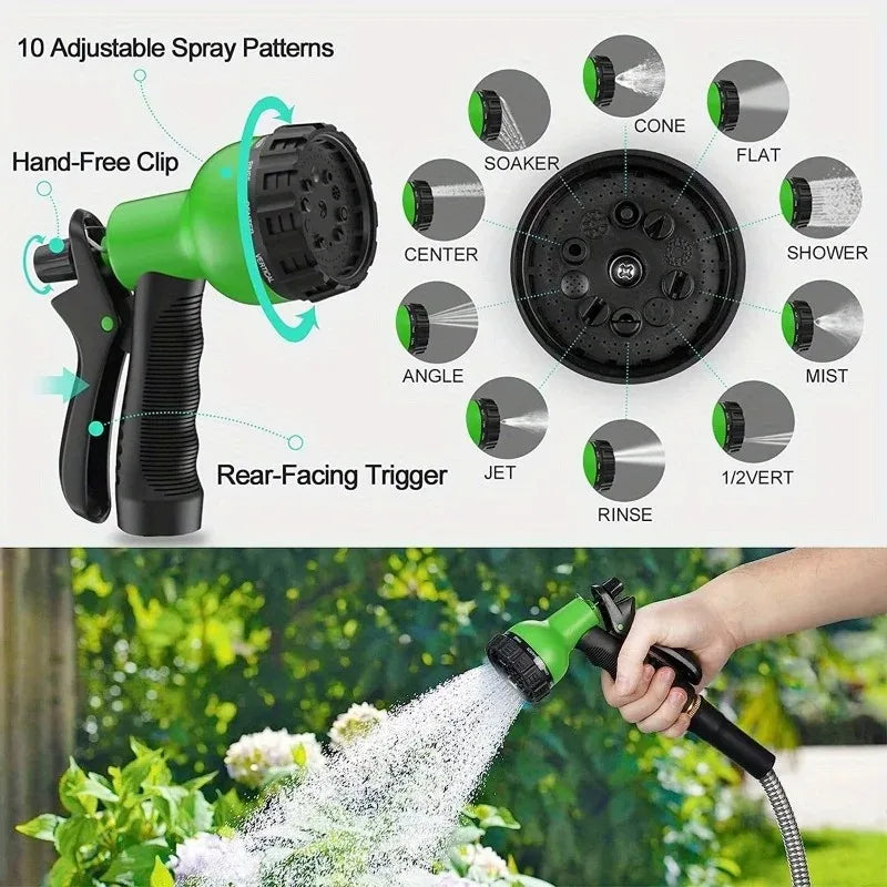 Garden Hose Nozzle – 8-Mode High Pressure Water Spray Gun for Car Wash & Watering