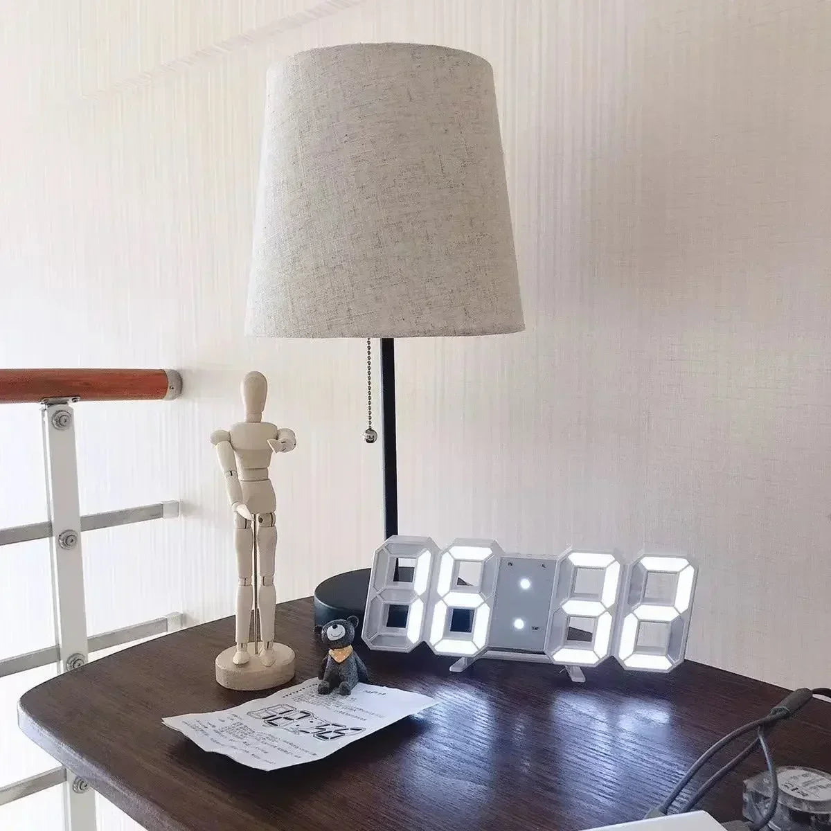 3D LED Digital Clock – Modern Wall & Desk Alarm Clock with LED Display