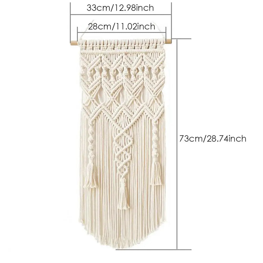 Macrame Wall Hanging – Boho Woven Wall Art Tapestry for Home Decor
