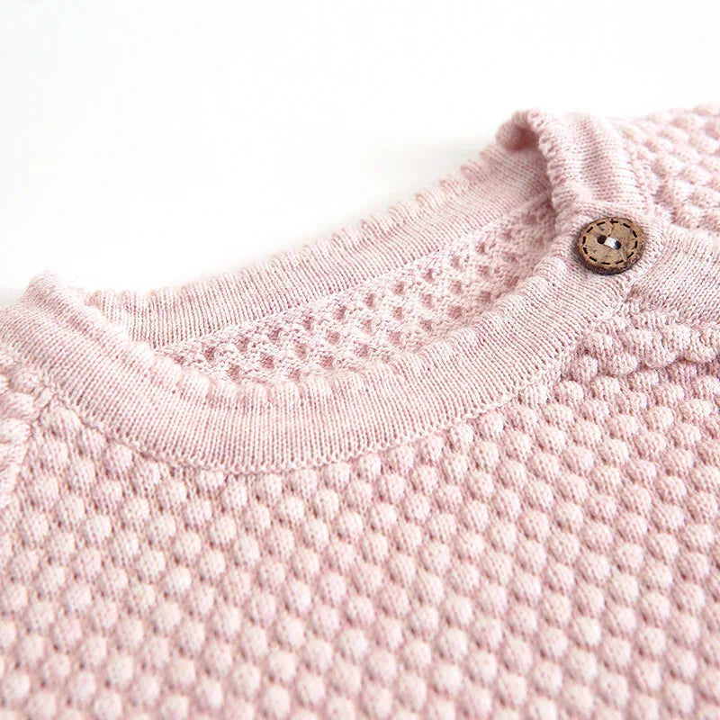 Baby Clothes Set – Cotton Knitted Sweater Tops & Pants, 2-Piece, Newborn 0-3Y