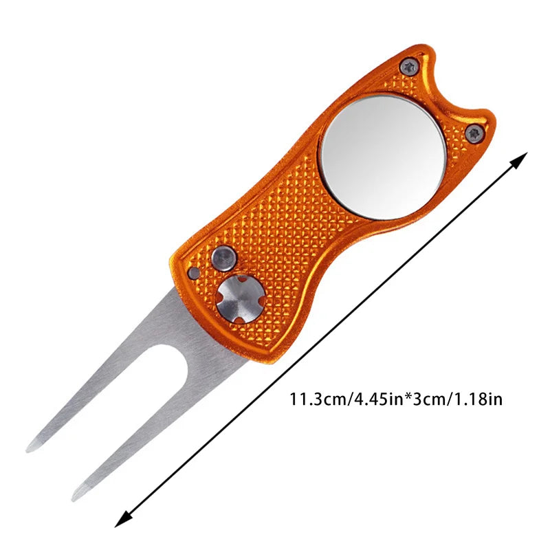 Golf Divot Repair Tool – Foldable All-in-One Green Repair Tool, 1-3 Pack