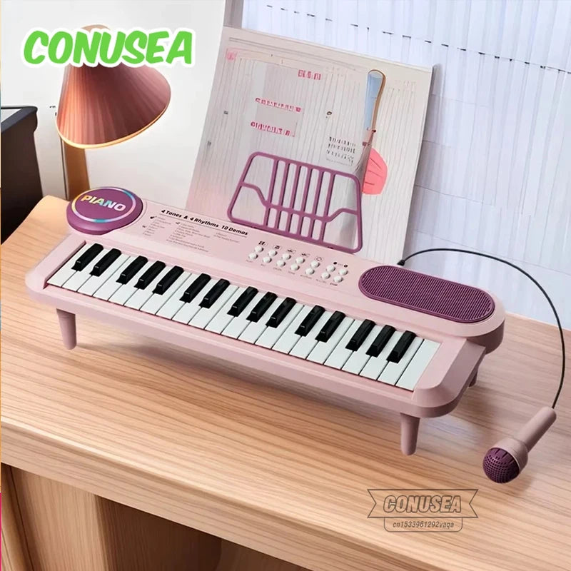 Kids Electric Piano Keyboard – Musical Learning Toy for Toddlers, Red/Blue