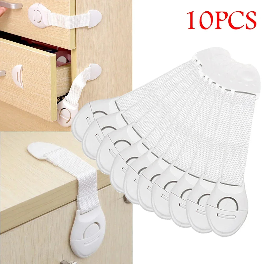 Baby Safety Cabinet Locks – Child-Proof Drawer & Door Locks, 1/5/10 Pack