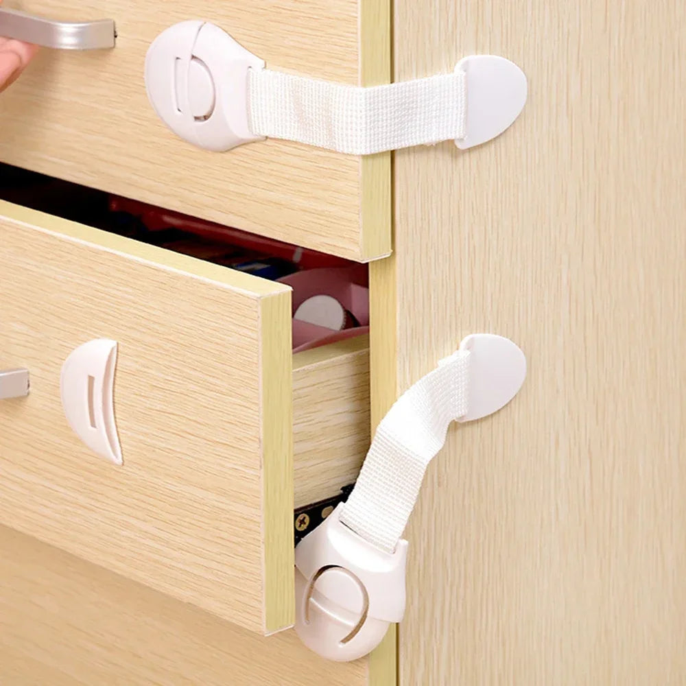 Baby Safety Cabinet Locks – Child-Proof Drawer & Door Locks, 1/5/10 Pack