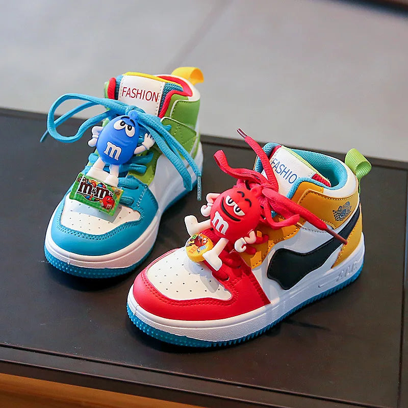 Kids Sneakers – Boys & Girls Sports Basketball Board Shoes, Low & High Top