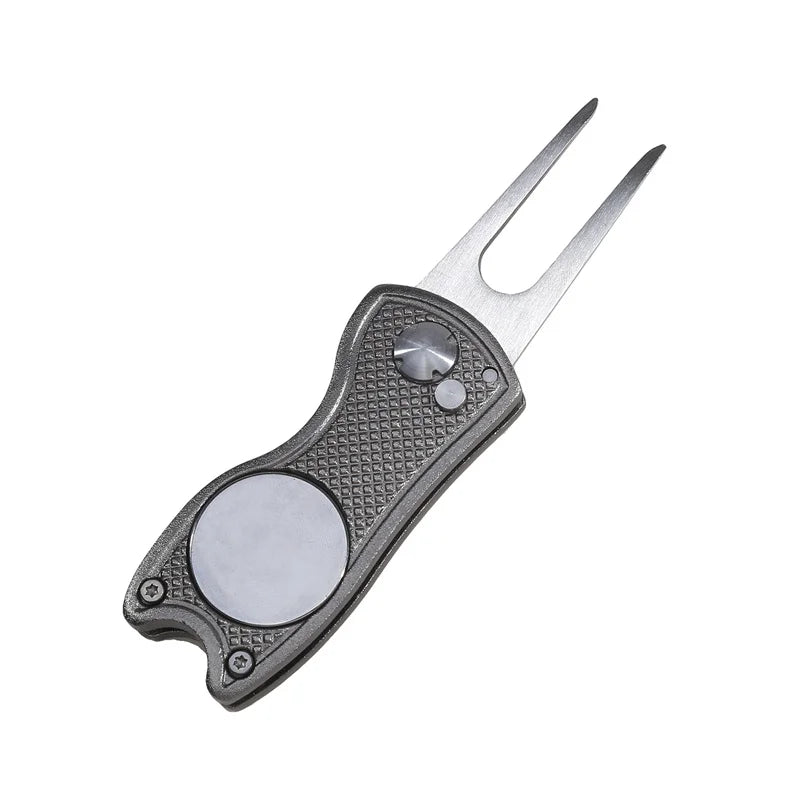 Golf Divot Repair Tool – Foldable All-in-One Green Repair Tool, 1-3 Pack