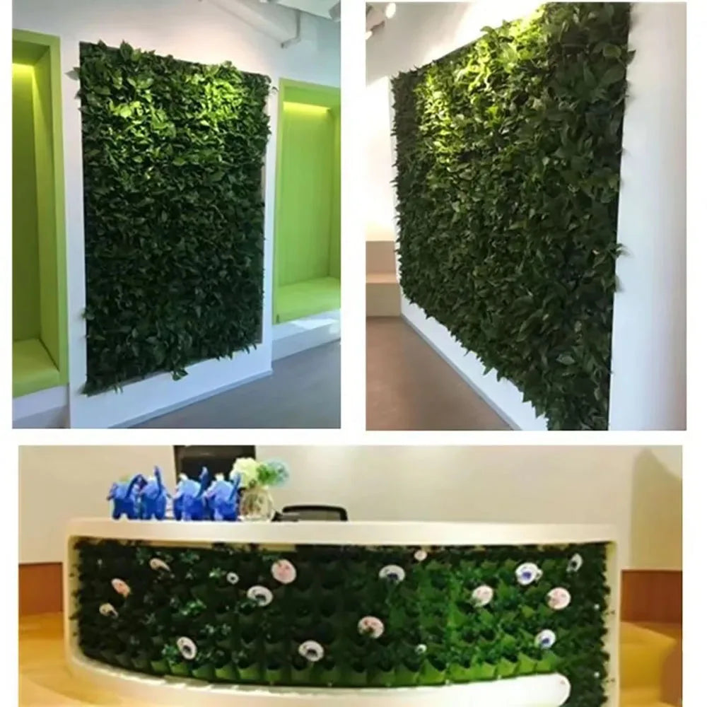 Vertical Garden Planter – Wall-Mounted Hanging Grow Bag, 9/12/25/36 Pockets, Green/Black