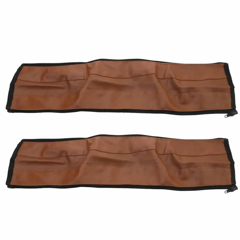 Pram Armrest Covers – PU Leather Zipper Handle Protectors for Baby Strollers, 1/2-Pack