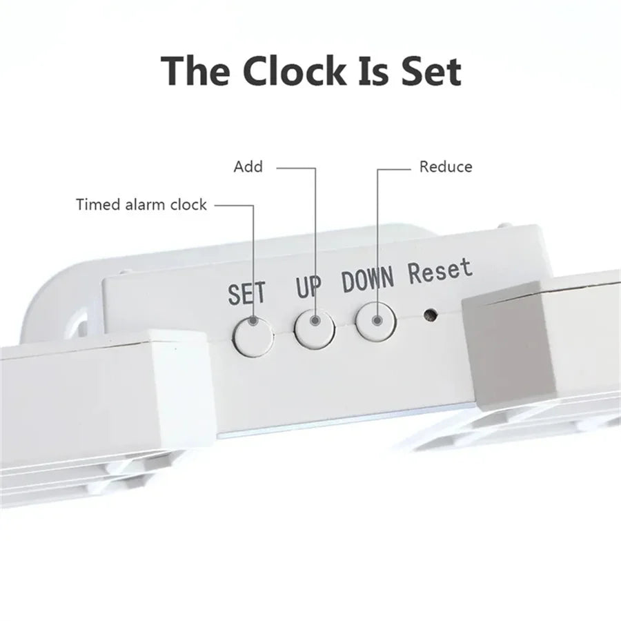 LED Digital Alarm Clock – Bedroom Desk Clock, Blue/White/Green