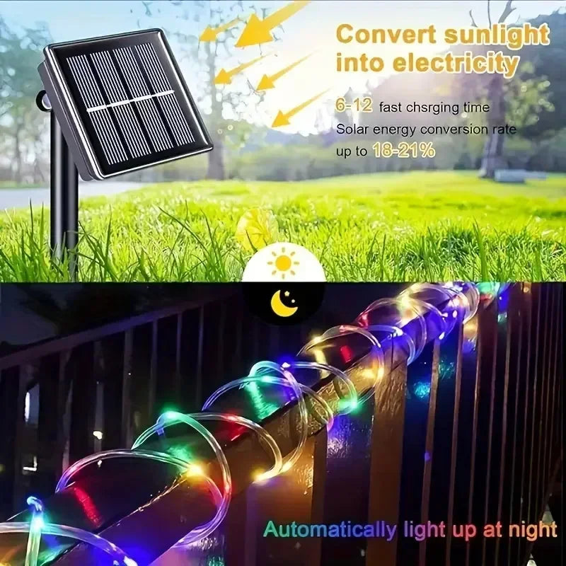 Outdoor String Lights – Waterproof Festoon Patio Lights, 7m/12m, Warm White & Colourful