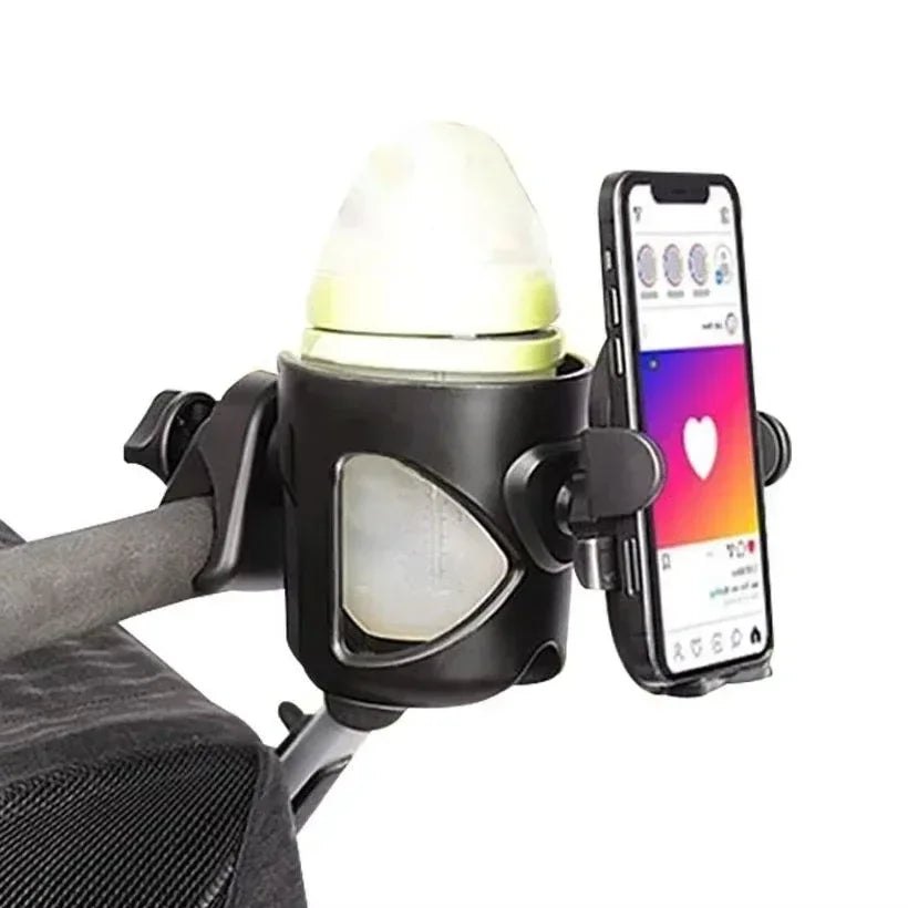 Pram Cup Holder – Anti-Slip Stroller Bottle & Phone Holder, Pram Accessory