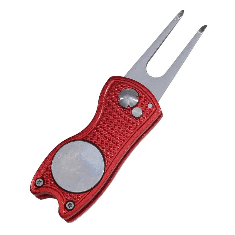 Golf Divot Repair Tool – Foldable All-in-One Green Repair Tool, 1-3 Pack