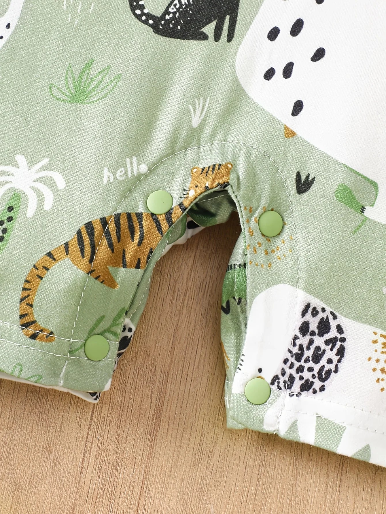 Baby Romper – Koala Animal Print Faux Two-Piece Bodysuit, Short Sleeve, 1-18M