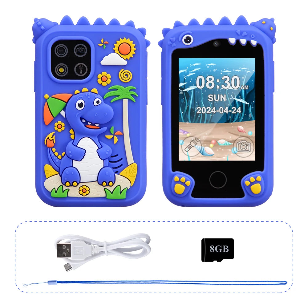 Kids Smart Phone Camera Toy – Digital Play Camera for Toddlers, Green/Blue/Pink/Purple