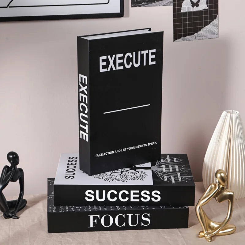 Decorative Book Set – 3-Piece Faux Books for Shelf & Home Decor