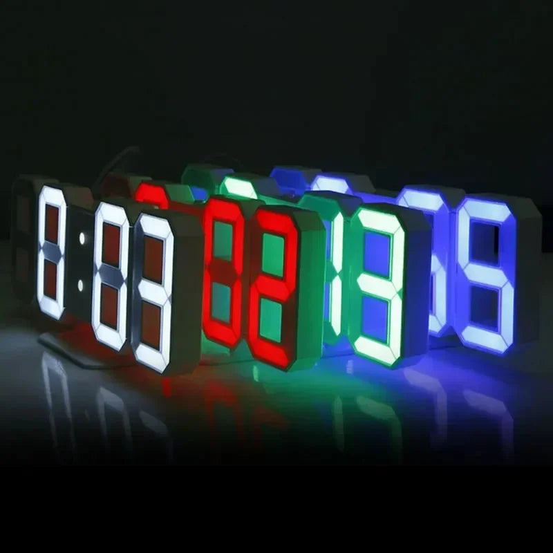 3D LED Digital Clock – Modern Wall & Desk Alarm Clock with LED Display