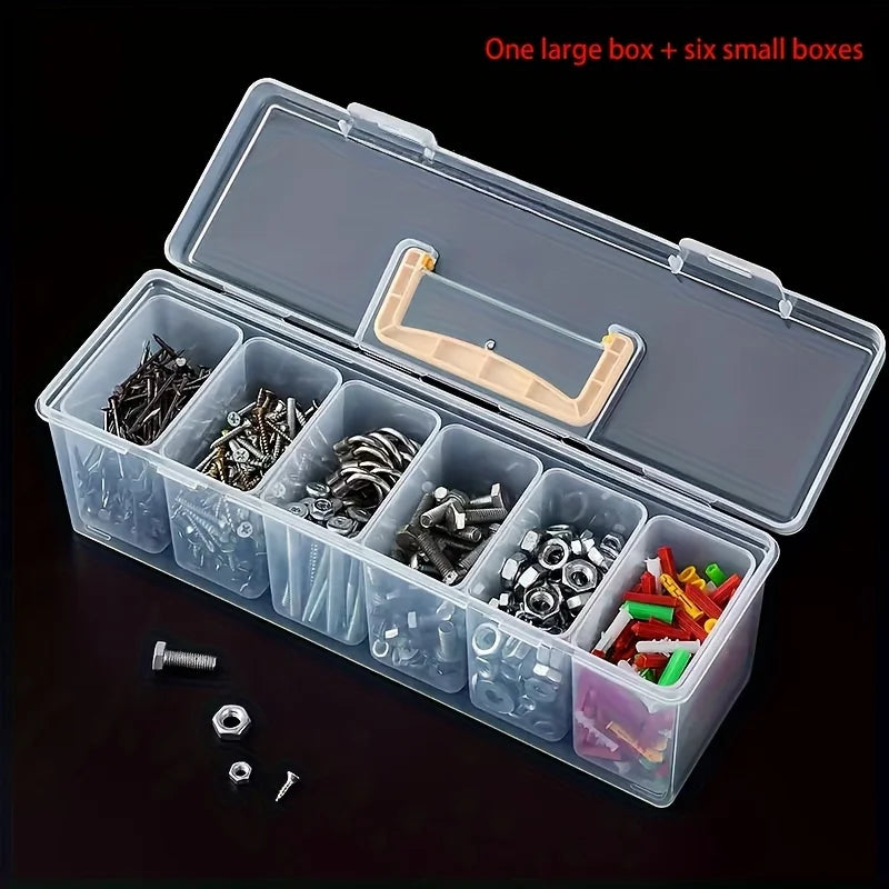 Screw Organizer Box – Compartment Storage Case for Screws & Small Parts, 1 or 3-Pack
