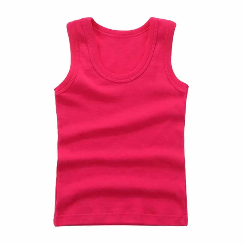 Kids Tank Top Vest – Cotton Sleeveless Undershirt Tees for Boys & Girls, 2-12Y