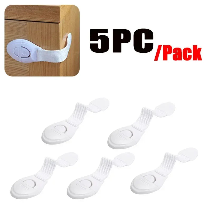 Baby Safety Cabinet Locks – Child-Proof Drawer & Door Locks, 1/5/10 Pack