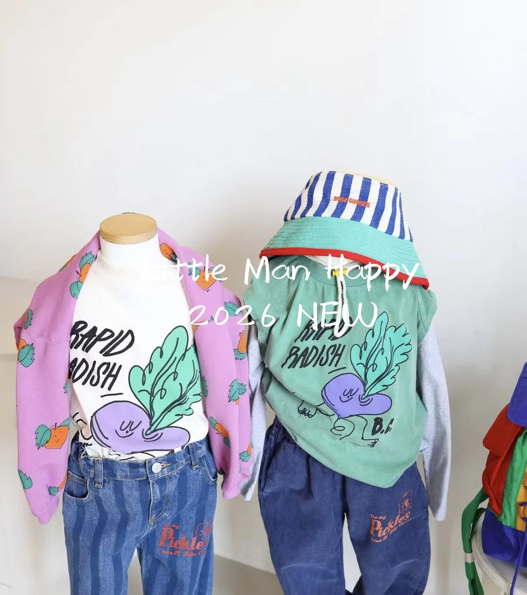 Girls Cotton T-Shirt – Short Sleeve Cartoon Print Top, Pure Cotton, 18M-15Y