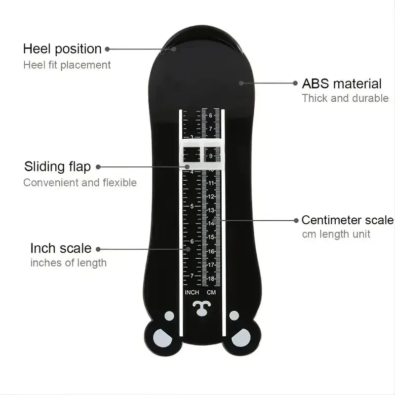 Kids Foot Measuring Device – Shoe Size Gauge & Foot Length Ruler for Infants & Toddlers