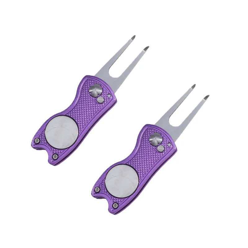 Golf Divot Repair Tool – Foldable All-in-One Green Repair Tool, 1-3 Pack