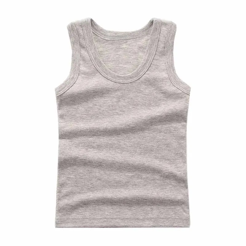 Kids Tank Top Vest – Cotton Sleeveless Undershirt Tees for Boys & Girls, 2-12Y