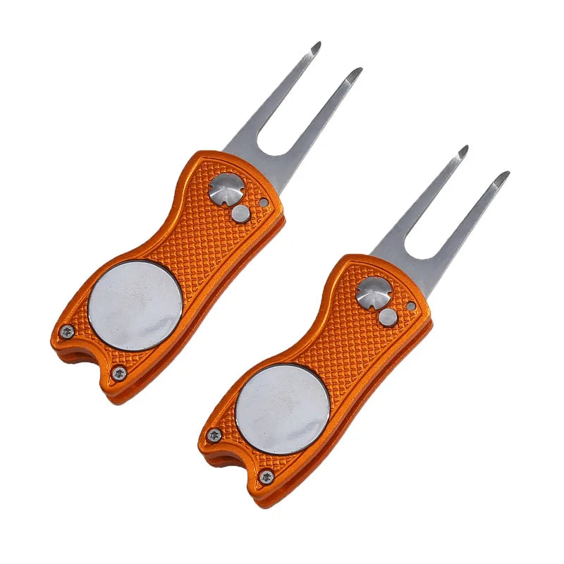 Golf Divot Repair Tool – Foldable All-in-One Green Repair Tool, 1-3 Pack