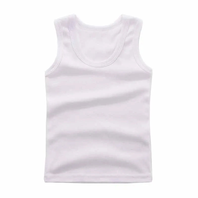 Kids Tank Top Vest – Cotton Sleeveless Undershirt Tees for Boys & Girls, 2-12Y