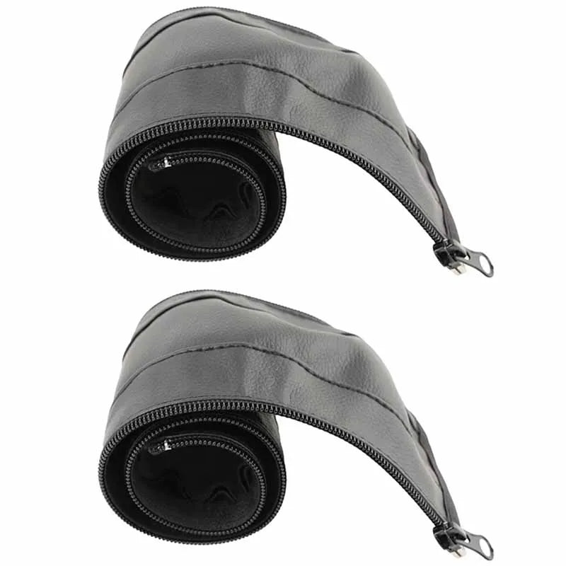 Pram Armrest Covers – PU Leather Zipper Handle Protectors for Baby Strollers, 1/2-Pack