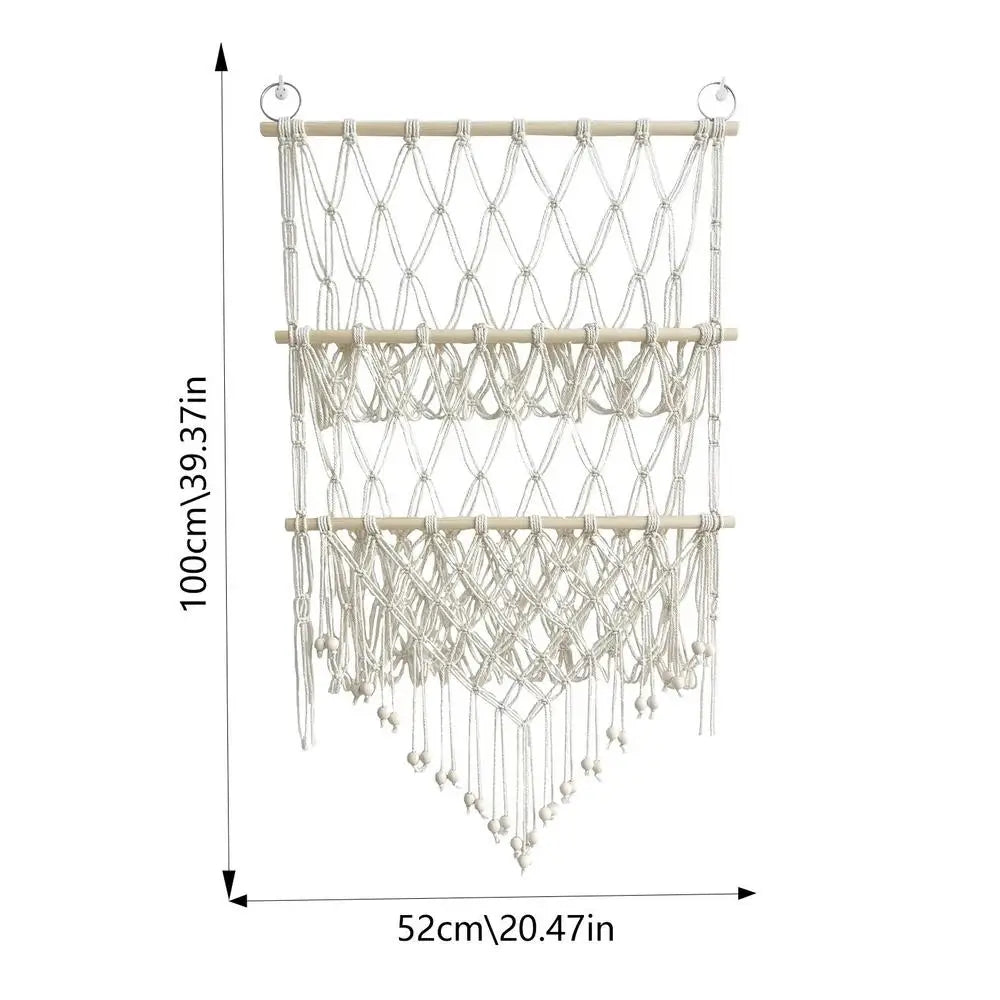 Macrame Wall Hanging – Boho Woven Wall Art Tapestry for Home Decor