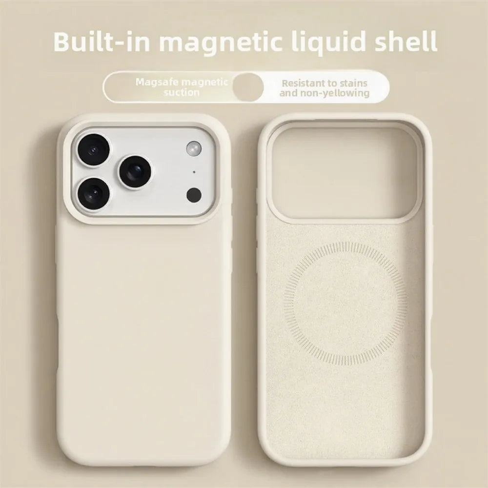 Magnetic iPhone Case – Liquid Silicone Soft Bumper Cover for iPhone 16-17 Air & Pro Max