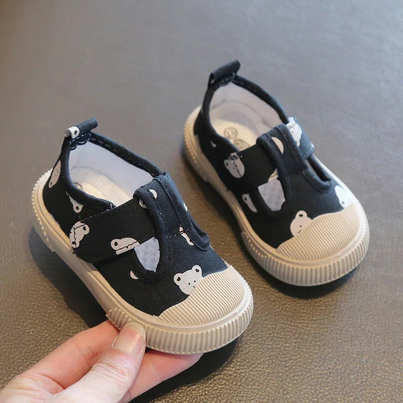 Kids Canvas Shoes – Soft TPR Sole Casual Walking Shoes for Boys & Girls, Sizes 17-28
