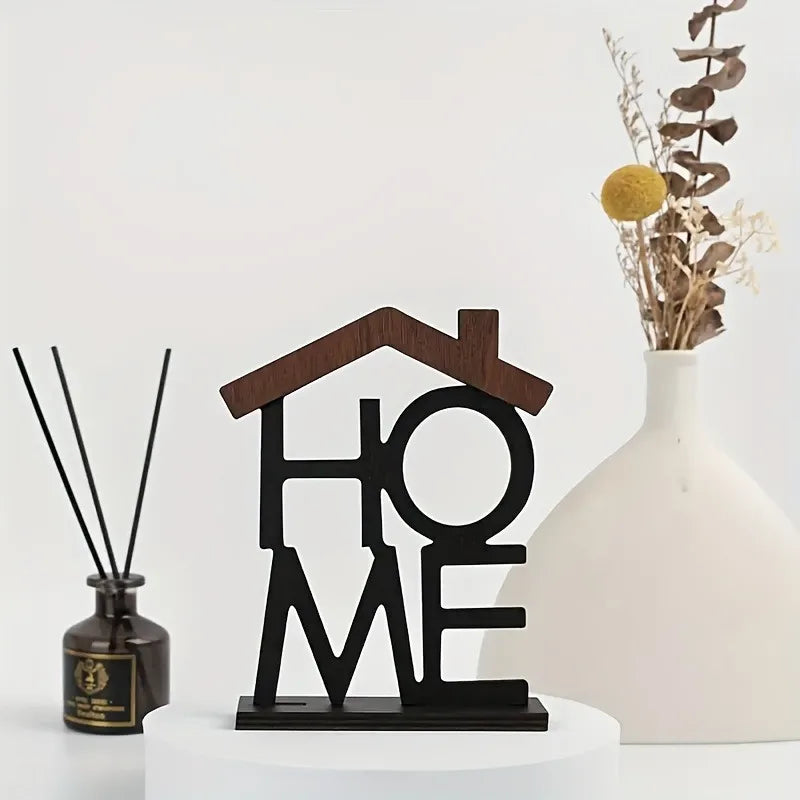 Home Letter Ornament – Decorative Freestanding Word Sign for Shelf & Table Decor