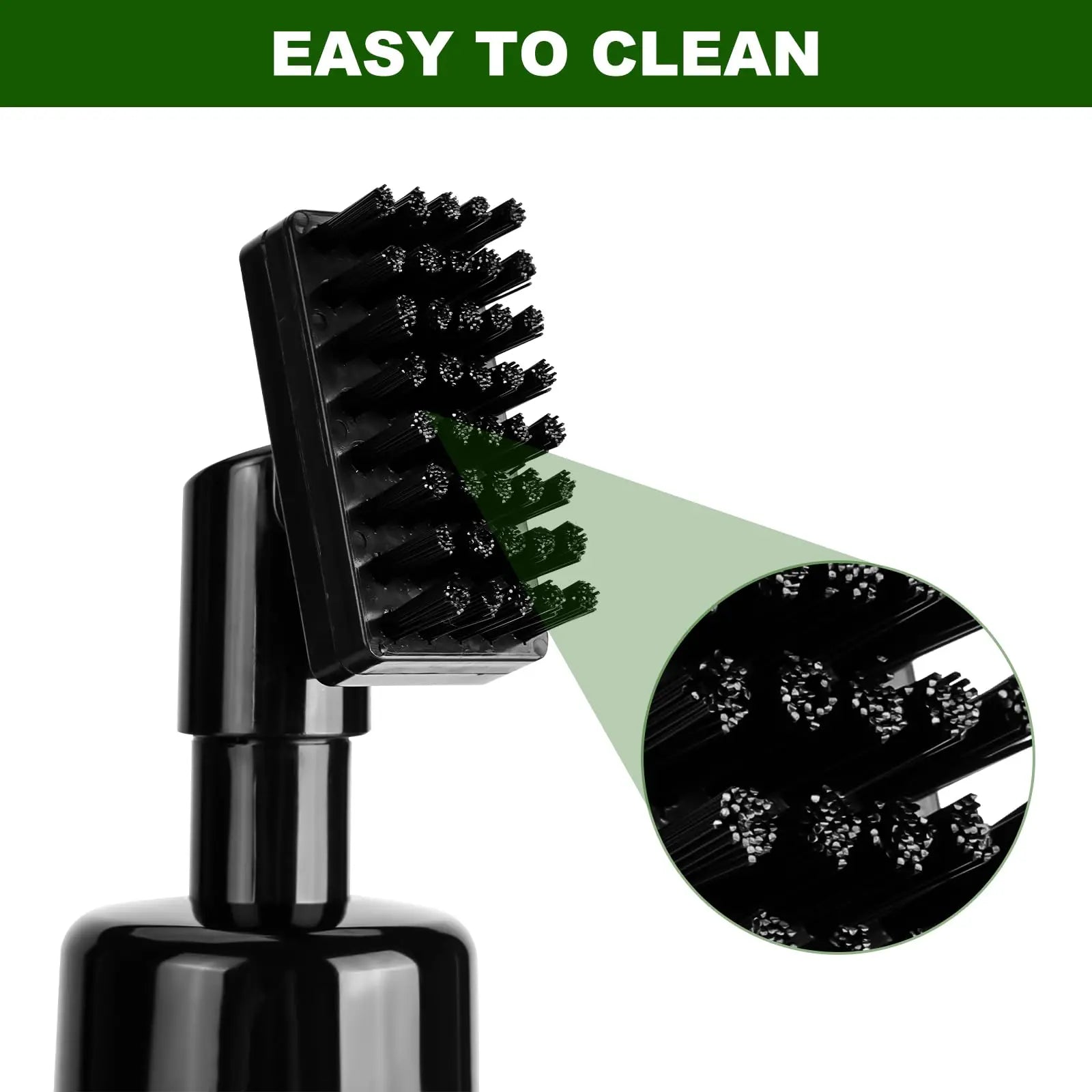 Golf Club Cleaning Brush – U & V-Groove Cleaner Tool, Black & Green