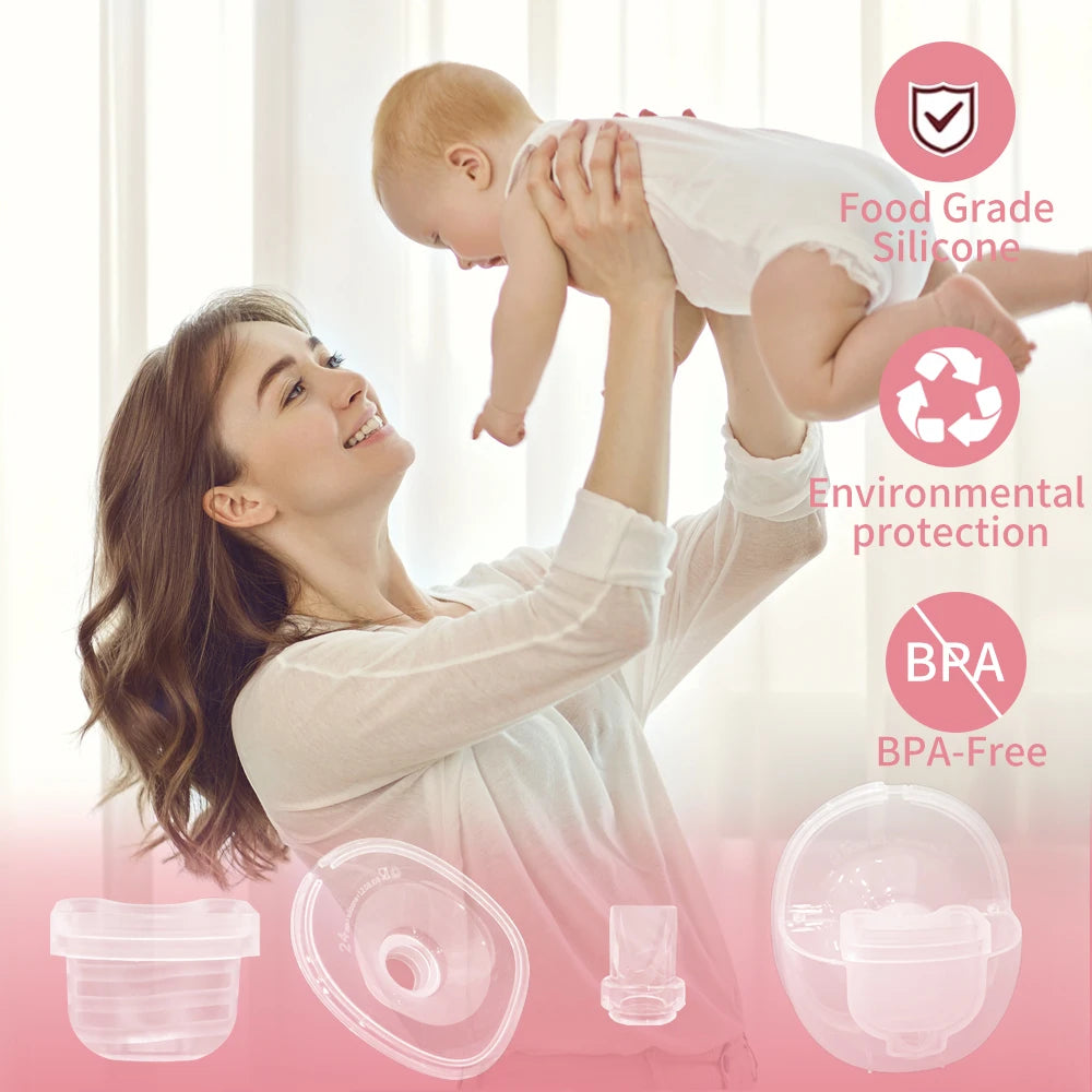 Wearable Breast Pump Parts – Milk Collector Cup, Flange & Duckbill Valve, 24/27mm