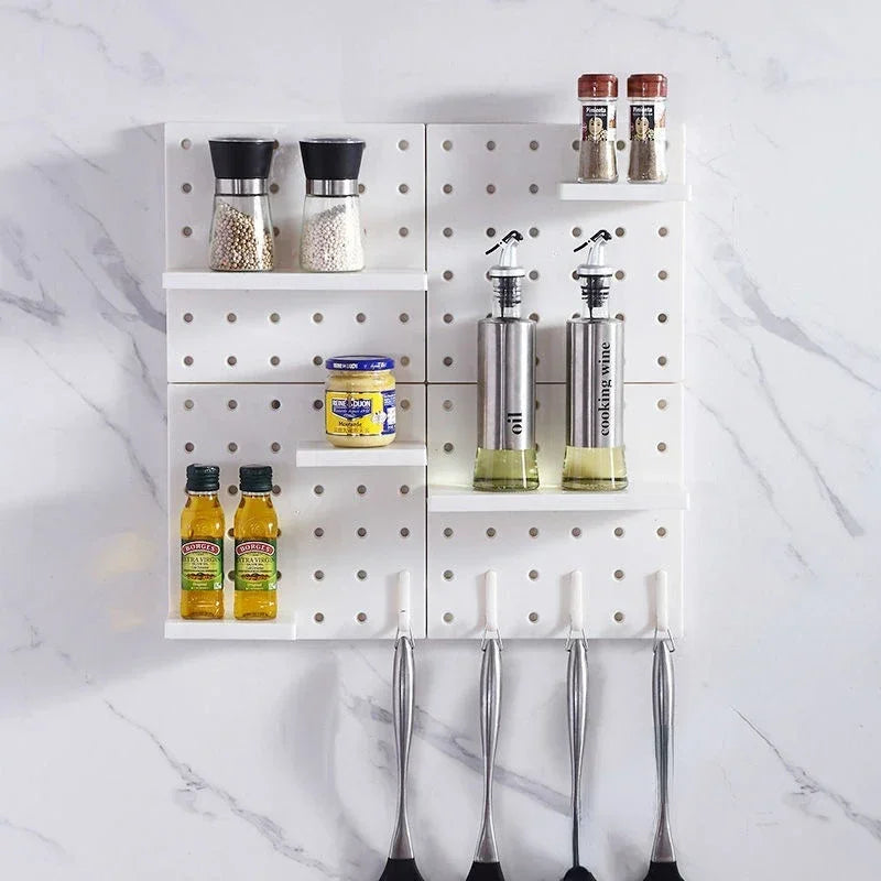 Wall Storage Shelf Rack – Floating Organiser Shelf, Gray/Beige/Ivory/Pink