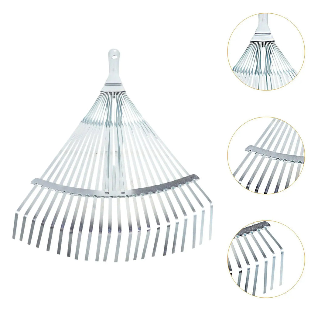 Garden Leaf Rake – Telescopic Metal Rake, 29-46cm Expandable for Flower Beds & Lawns