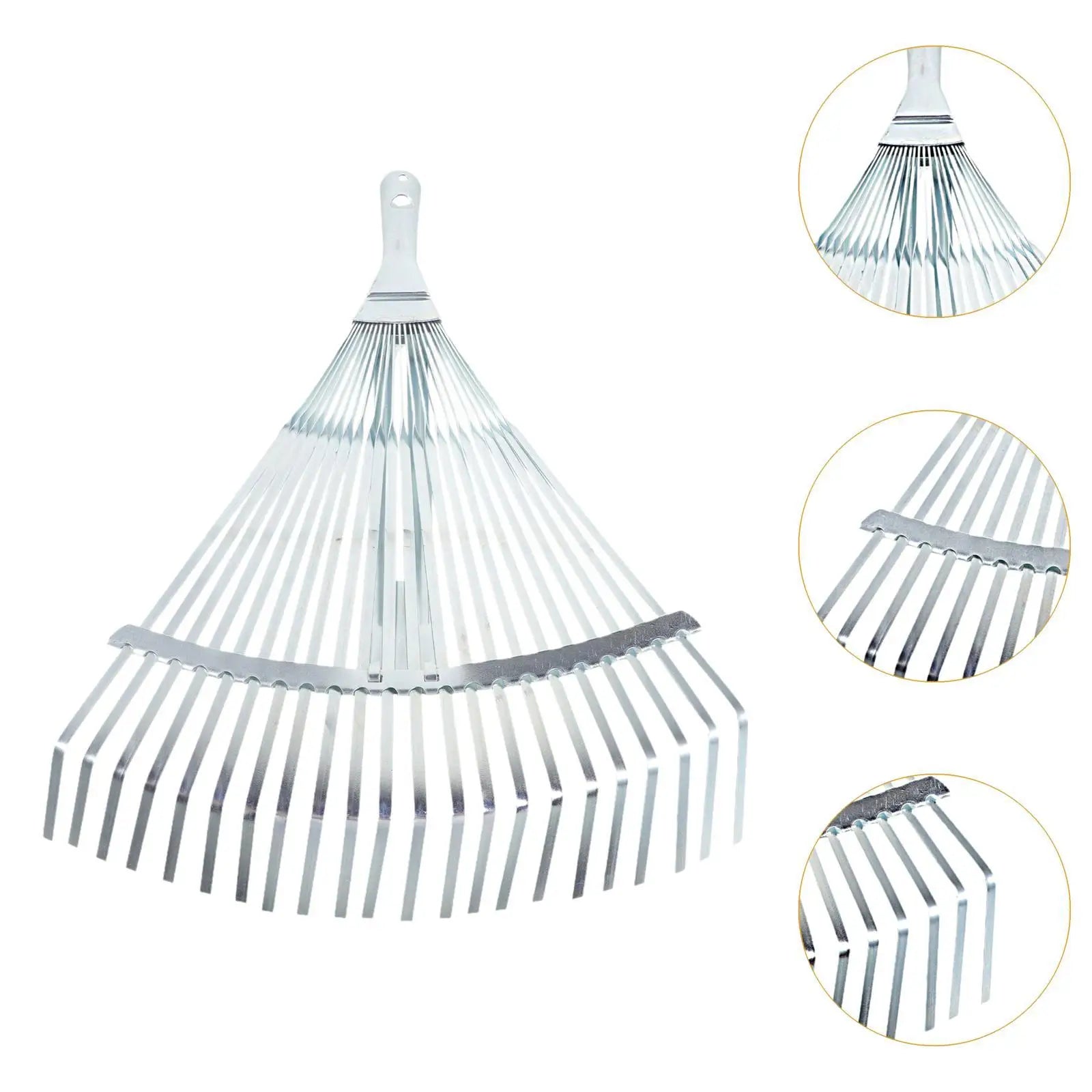 Garden Leaf Rake – Telescopic Metal Rake, 29-46cm Expandable for Flower Beds & Lawns