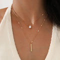 Zircon Pendant Necklace Women's – Multilayer Chain Choker, Fashion Party Jewellery
