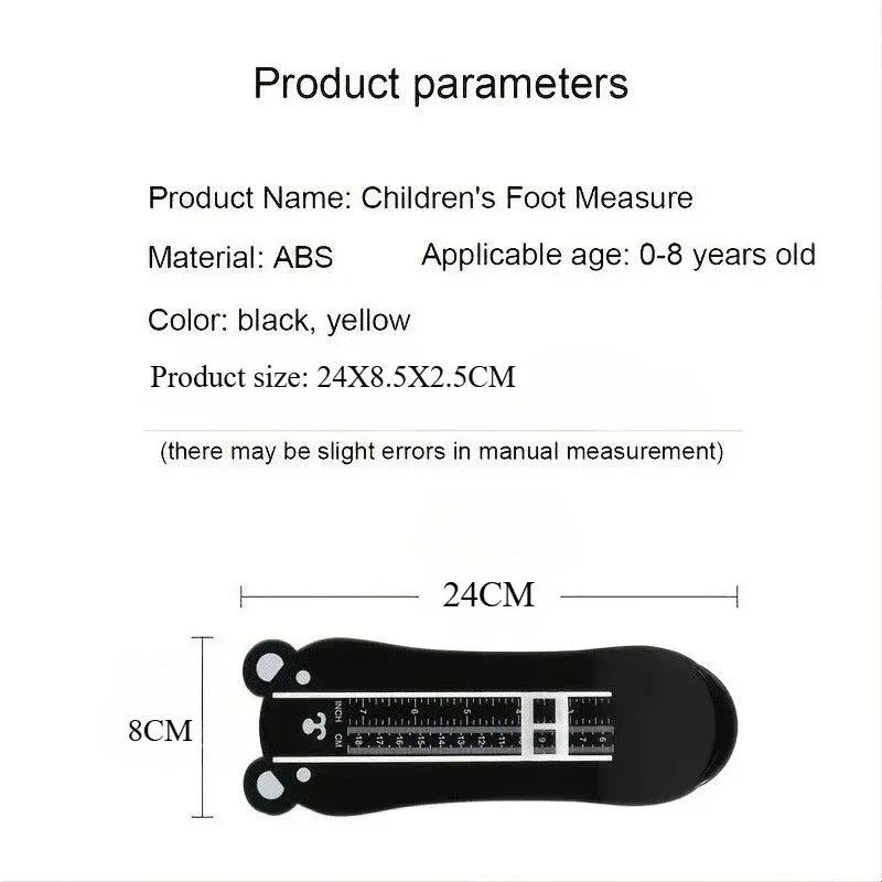 Kids Foot Measuring Device – Shoe Size Gauge & Foot Length Ruler for Infants & Toddlers