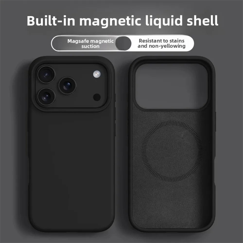 Magnetic iPhone Case – Liquid Silicone Soft Bumper Cover for iPhone 16-17 Air & Pro Max