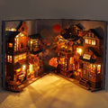 Book Nook Diorama Kit – DIY Bookshelf Insert Miniature Model Set